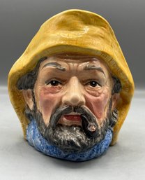 Staffordshire Hand Painted Character Jug - Fisherman #4496 - Made In England