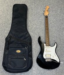 Yamaha EG112 Strat Black Electric Guitar - Fender Soft Case Included