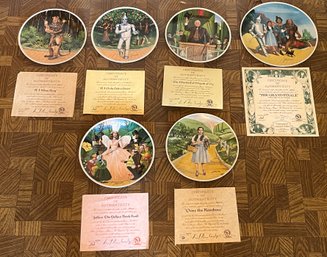 Edwin Knowles - The Wizard Of Oz Collection Fine China Collector Plate Set - 8 Total - COA Included