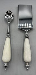 Marble Handle Serving Utensil Set - 2 Total