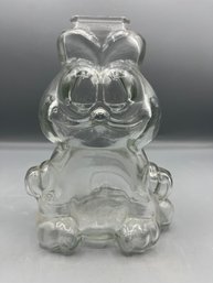 1970s Garfield Glass Collectible Coin Bank