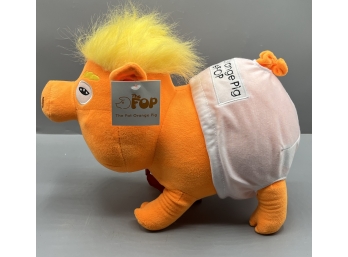 Fat Orange Pig Plush
