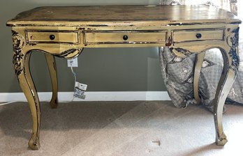 Hand Painted Wooden 3-drawer Desk
