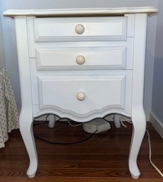 Wooden Nightstand With 3 Drawers