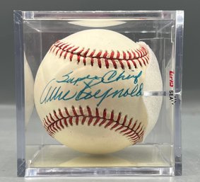 Allie Reynolds Signed Baseball Yankees Super Chief