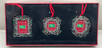 Holiday Ornament Frame Set - 3 Total - Box Included