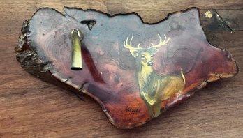 Kilbouan Hand Carved And Painted Deer Wood Pen Funnel