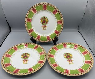 Royal Albert 2006 Seasons Of Color Old Country Roses Fine China Plate Set - 3 Total