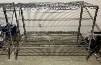 Metal Wire Storage Rack With Shelf - 2 Total