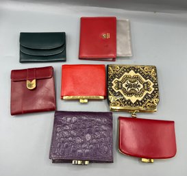 Assorted Leather Wallets Change Purses Assorted Lot Of 7