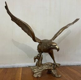 Solid Brass Eagle Statue - Made In Korea