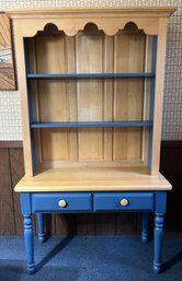 Solid Wood Buffet With 2 Drawers And Hutch