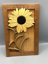 Intarsia Wood Sunflower