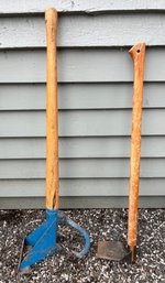 Wooden Handle Gardening Tools - 2 Total