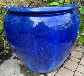 Large Ceramic Glazed Outdoor Garden Planter With Drain Hole