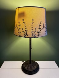 Table Lamp With Leaf Silhouette Shade
