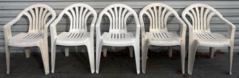 Integrated Plastics Limited Outdoor Stackable Chairs - 5 Total