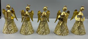 Decorative Paper Holiday Angel Figurines - 5 Total