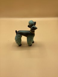 Goebel Poodle Dog Statue Aqua Made In Germany