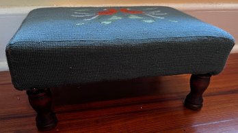 Needlepoint Bird Foot Rest