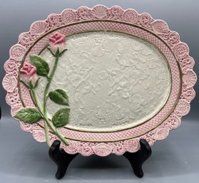 Fitz And Floyd Omnibus Ceramic Floral Platter