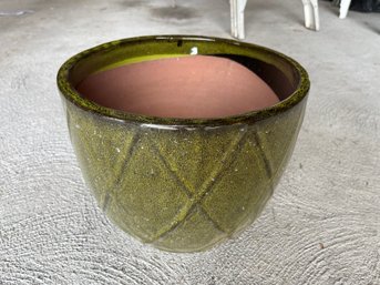 Ceramic Glazed Planter With Drain Hole