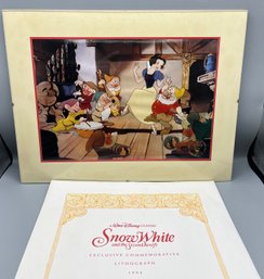 Disney 1994 Snow White And The Seven Dwarfs Exclusive Commemorative Lithograph