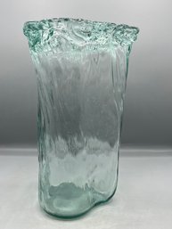 Handmade Ruffled Glass Vase