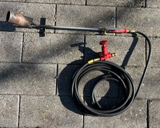 Blow Torch Hose Attachment With Hose And Regulator