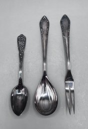 Silverware Set Of 3- Serving Fork & 2 Spoons