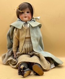 Antique Armand Marseilles Bisque Head Doll 370 6/0 Leather Body Germany