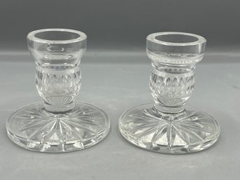 Waterford Crystal Candlestick Holder Set - 2 Total