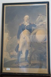 George Washington And His Horse Framed Art