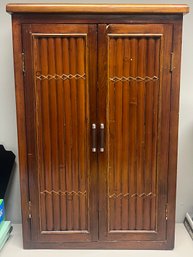 Wood Bamboo Style Storage Cabinet