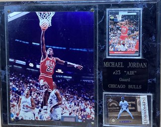 Michael Jordan Wall Plaque Chicago Bulls With Card