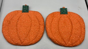 Pumpkin Pattern Pot Holders - 2 Total