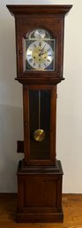 Vintage Ridgeway Tempus Fugit Grandfather Clock With Key Included - Made In Germany