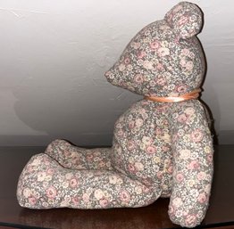 Vintage Floral Pattern Stuffed Teddy Bear