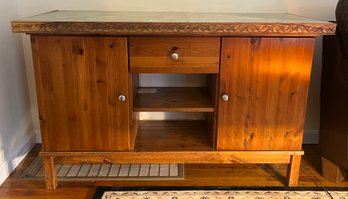 Custom Made Solid Wood Onyx-top Buffet With Drawer