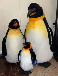 Seaworld Penguin Family Plush Doll Set - 3 Total