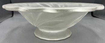 Decorative Frosted Glass Pedestal Bowl