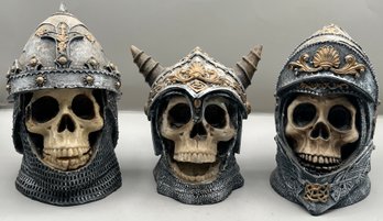 Decorative Skull Figurines - 3 Total