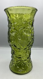 E.O Brody Co. Green Glass Textured Style Vase