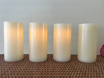 Frameless LED Battery Operated Faux Candle Set - 4 Total