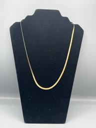 14K Gold Plated Herringbone Style Necklace