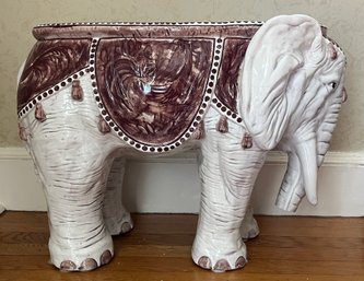 Ceramic Elephant Garden Stand
