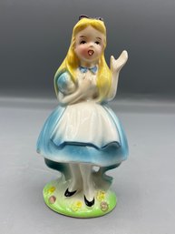 Walt Disney Productions 1960 Alice In Wonderland Hand Painted Ceramic Figurine