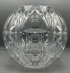 Cut Crystal Ball Vase