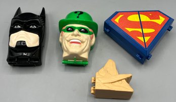 Batman/ Superman & Joker Compact Toy Sets - 4 Total