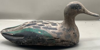 Antique Hand Painted Wooden Duck Decoy